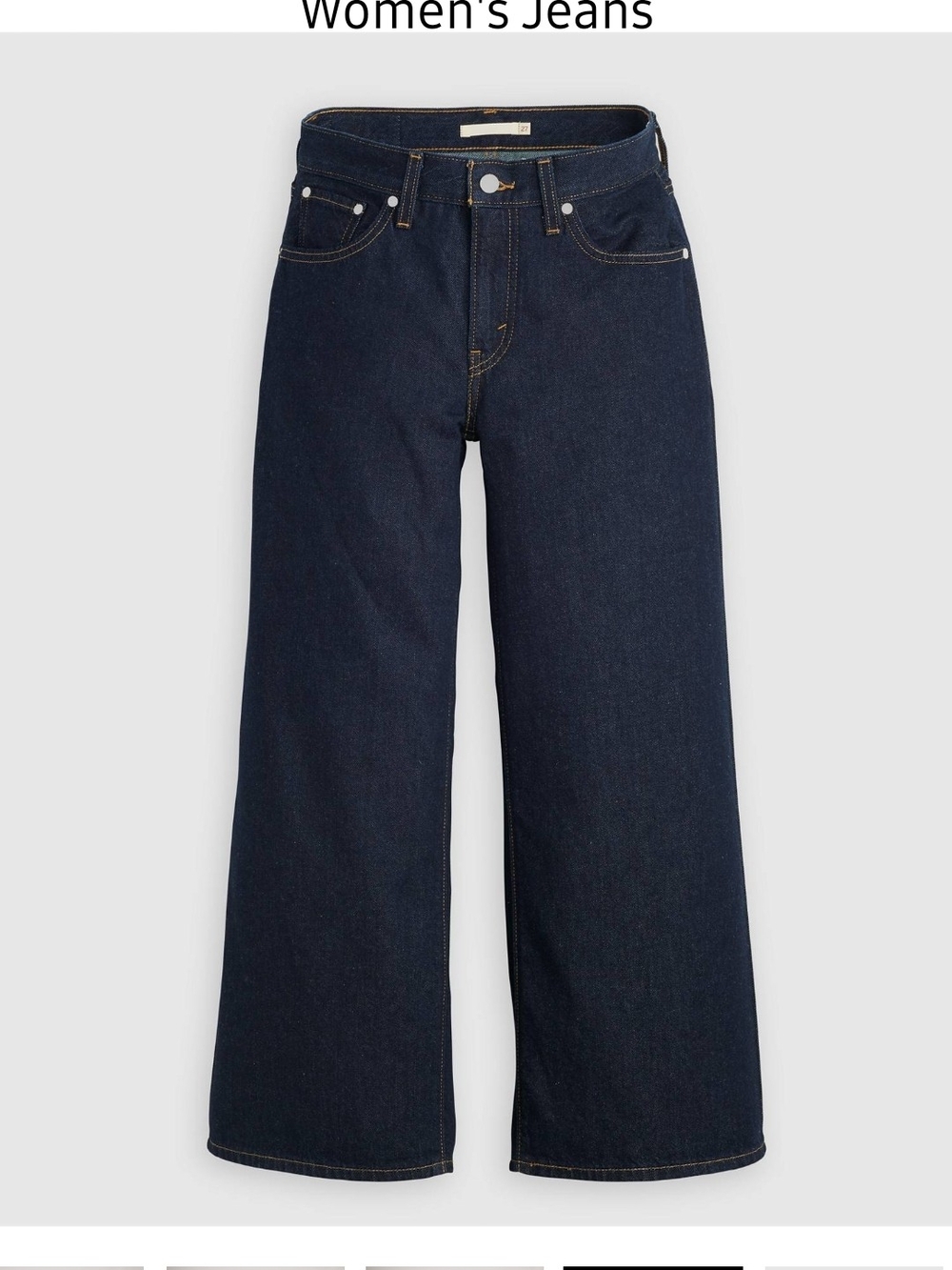 Levi's Dark Indigo Mid-Rise Wide-Leg Women's Jeans